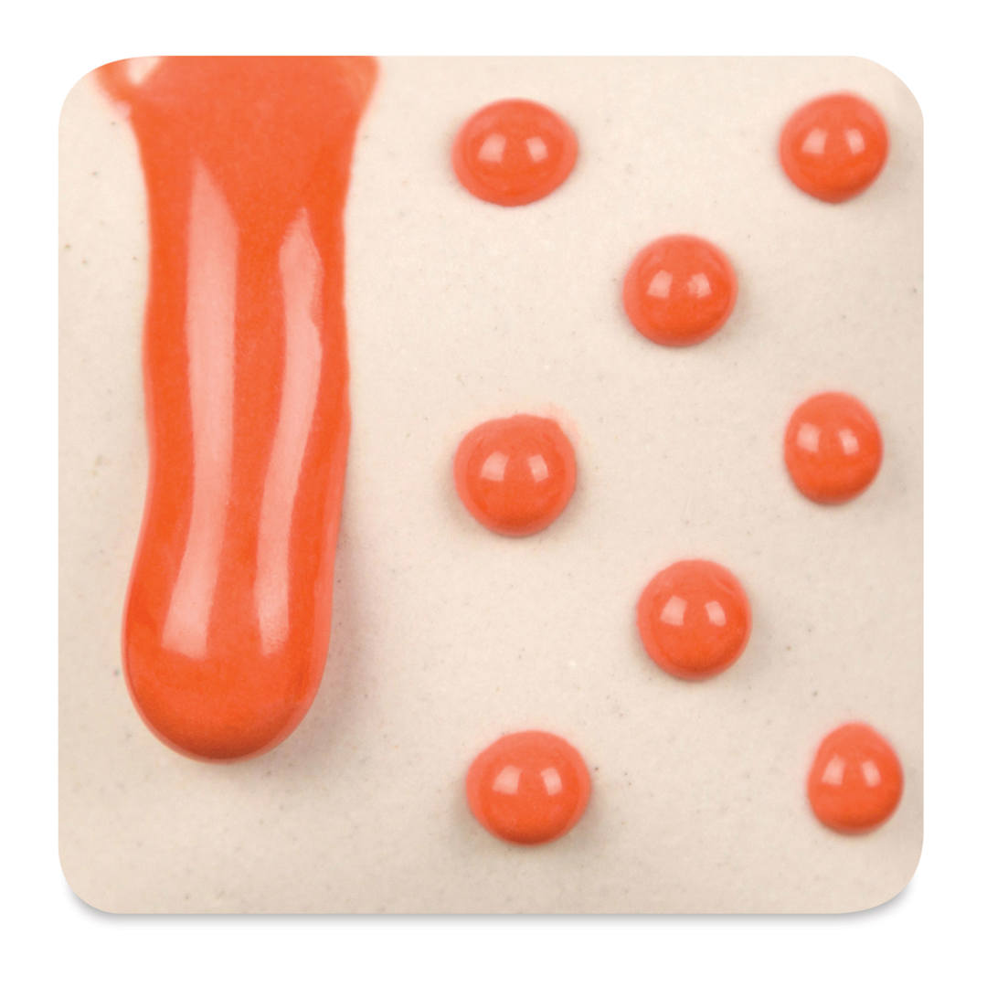 Open in modal - Ritual Glaze By Mayco Melt Gloop Glaze - Orange fired to cone 6 oxidation