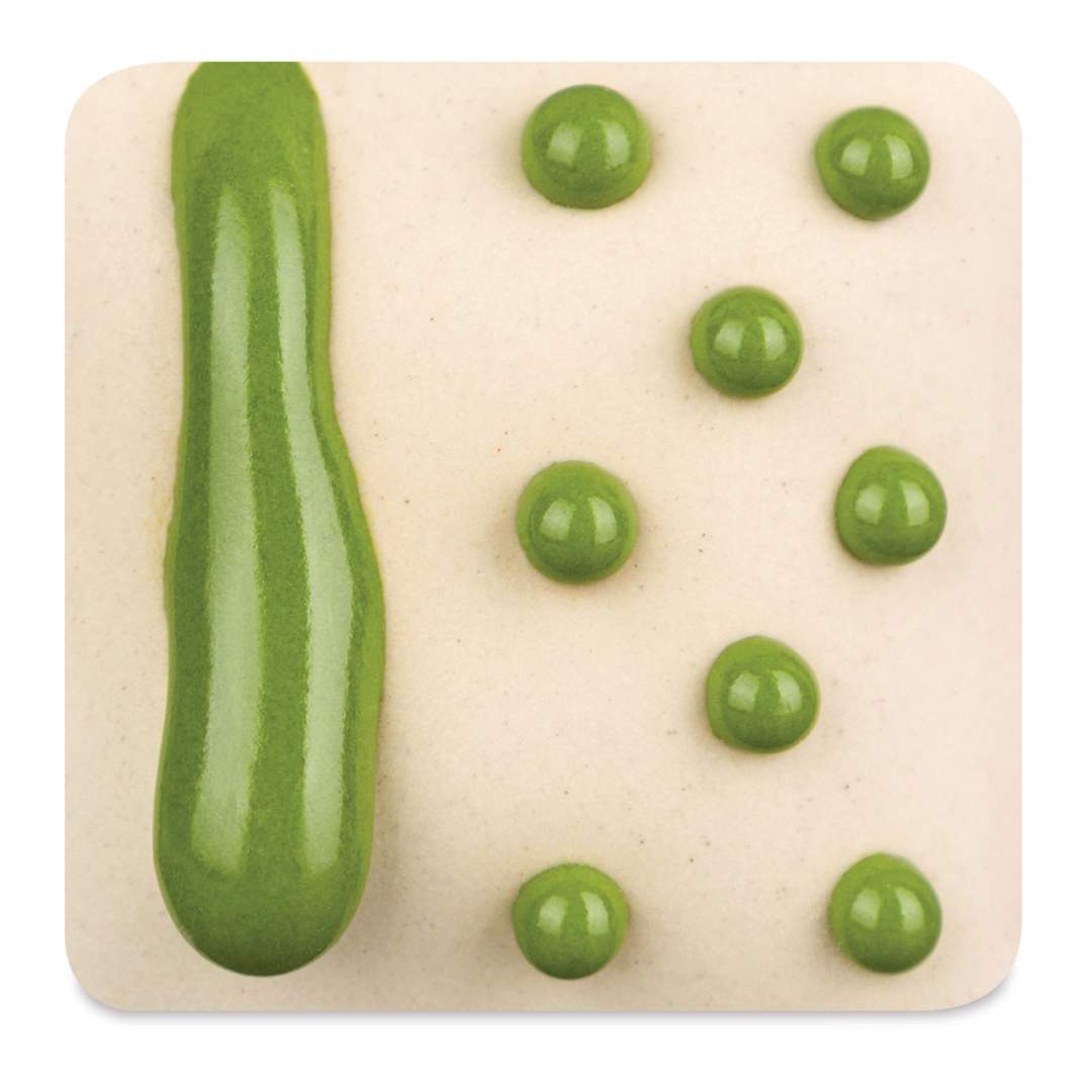 Open in modal - Ritual Glaze By Mayco Melt Gloop Glaze - Slime Green fired to cone 6 oxidation