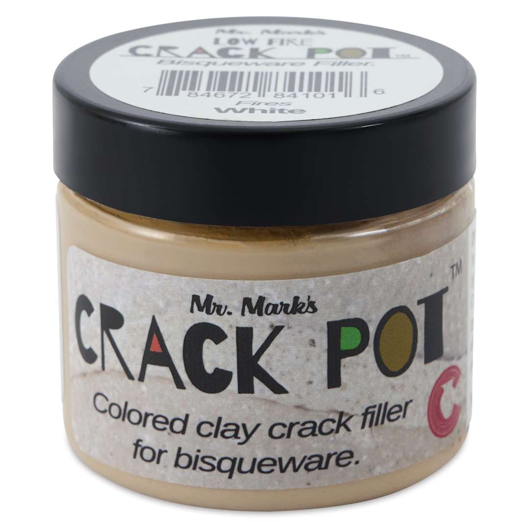 Open in modal - The Ceramic Shop Mr. Mark's Crack Pot Low Fire Bisqueware Filler - White, 2 oz - front