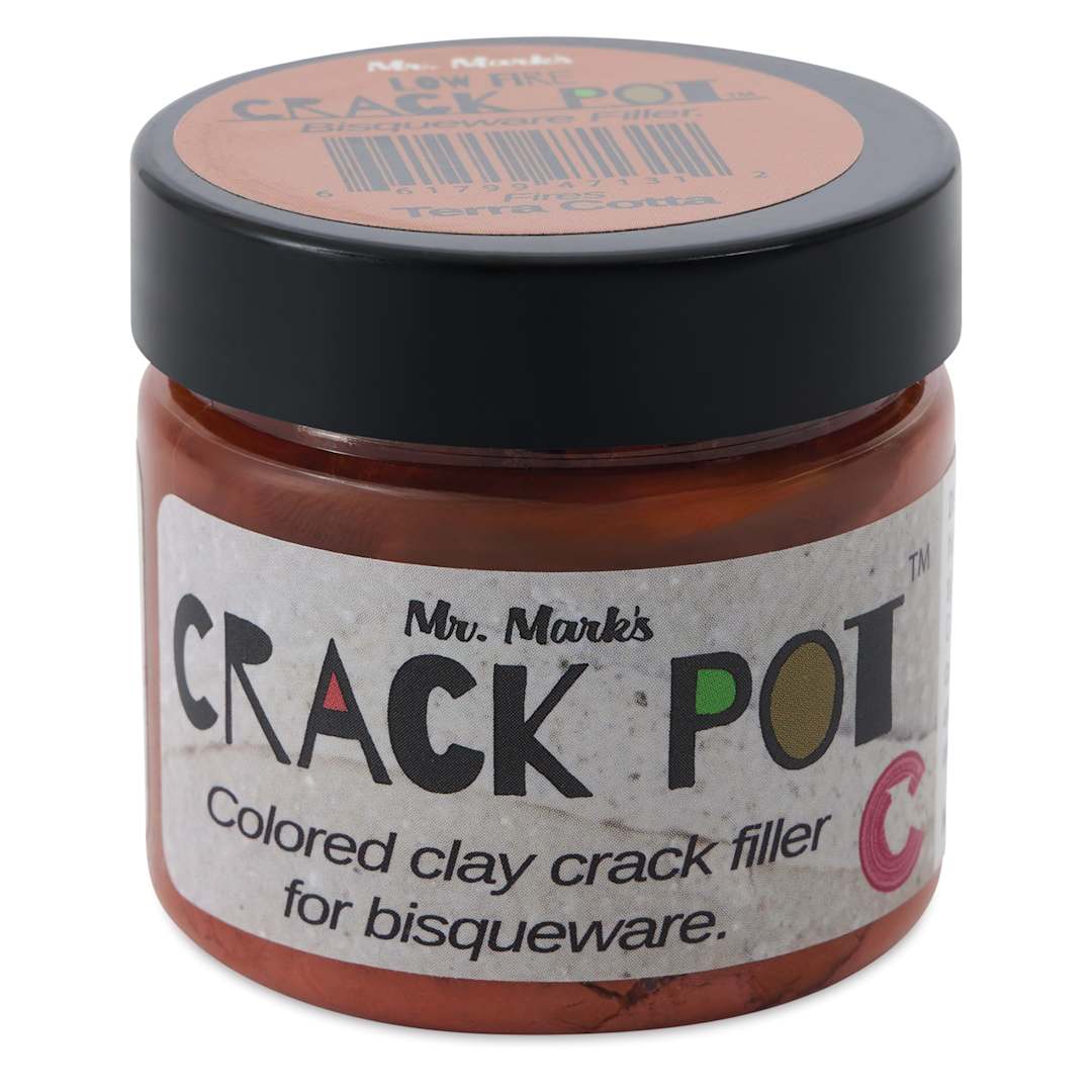 Open in modal - The Ceramic Shop Mr. Mark's Crack Pot Low Fire Bisqueware Filler - Red, 2 oz