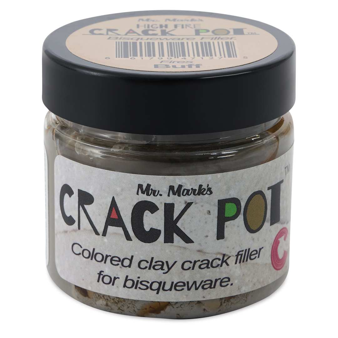 Open in modal - The Ceramic Shop Mr. Mark's Crack Pot High Fire Bisqueware Filler - Buff, 2 oz - front