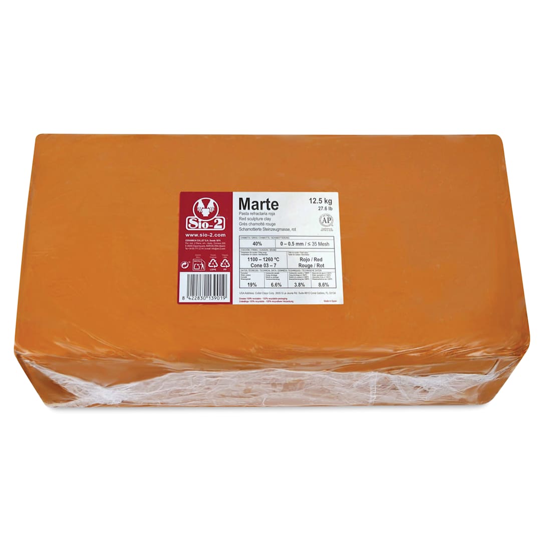 Open in modal - Sio-2 Marte Sculpture Clay - Red, 27.6 lbs - out of packaging