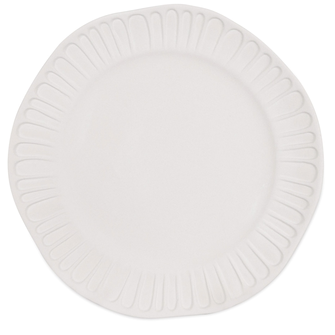 Open in modal - Mayco Stoneware Bisque Plates - Fluted Salad Plate