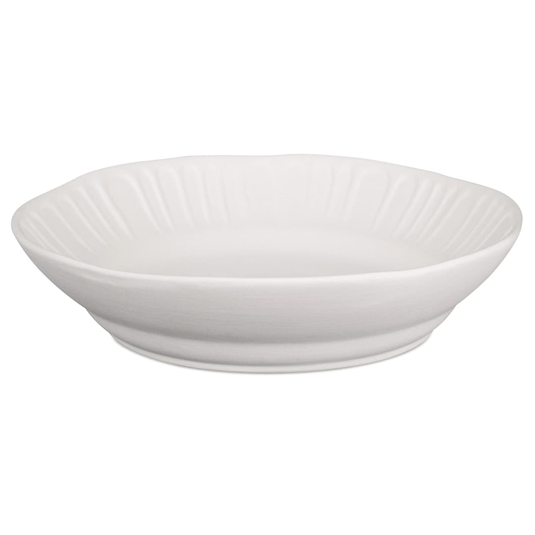 Open in modal - Mayco Stoneware Bisque Bowls - Pkg of 6, Fluted Large Bowl