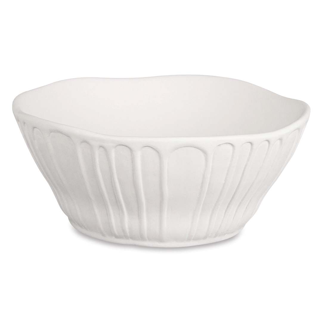 Open in modal - Mayco Stoneware Bisque Bowls - Fluted Small Bowl