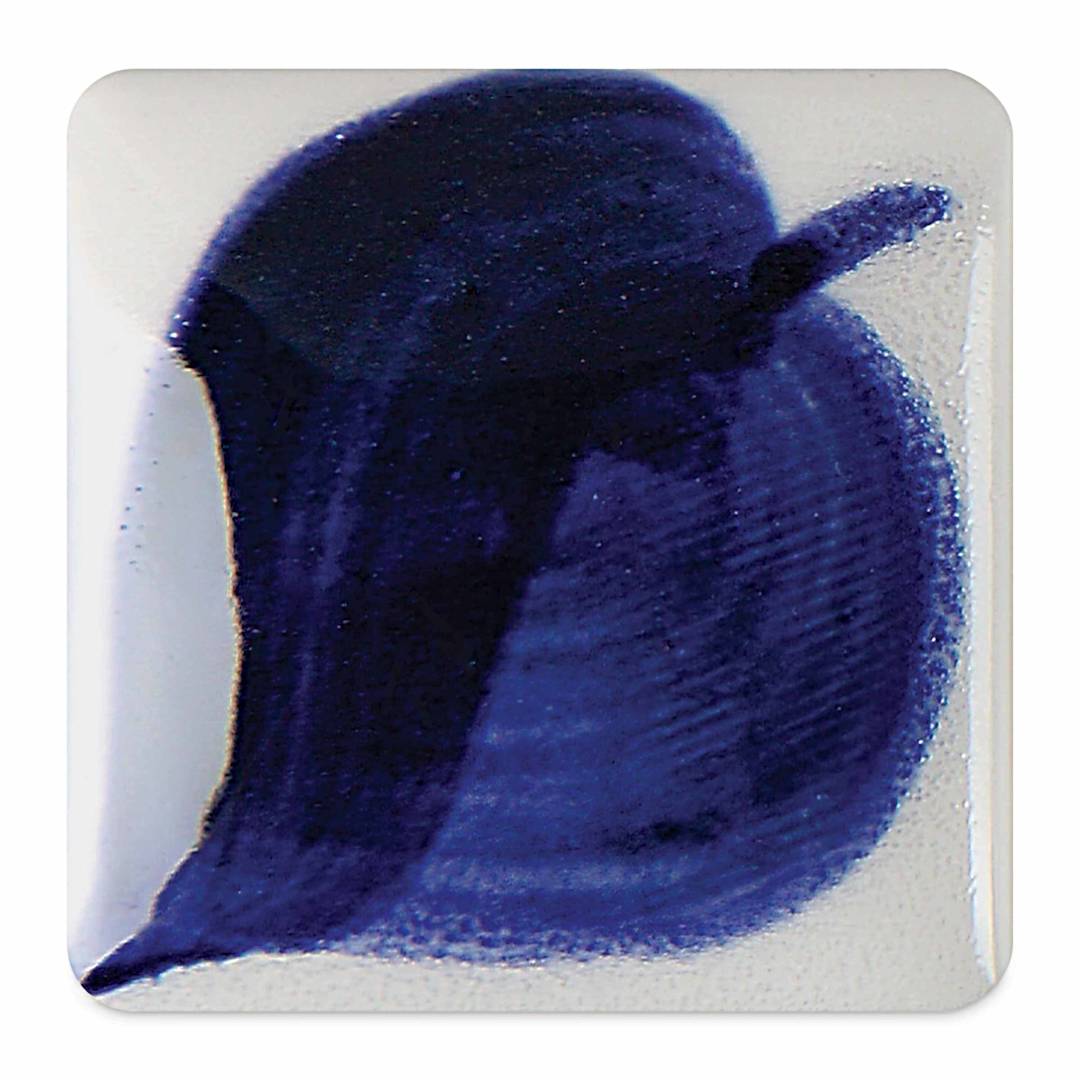 Open in modal - Duncan E-Z Stroke Translucent Underglaze - Midnight Blue fired to cone 06 oxidation