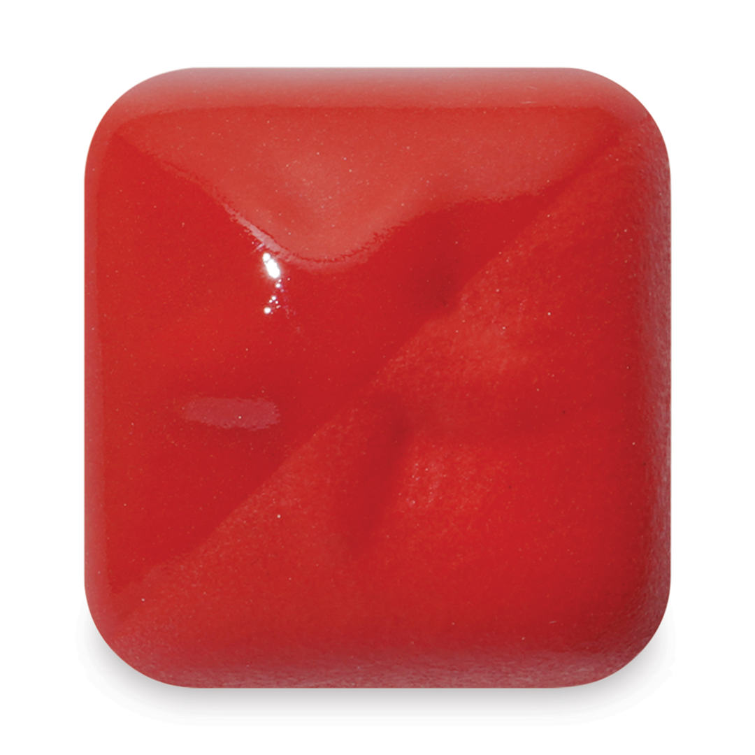 Open in modal - Laguna New Silky Underglaze - Sassy Red, 4 oz fired to cone 6 oxidation