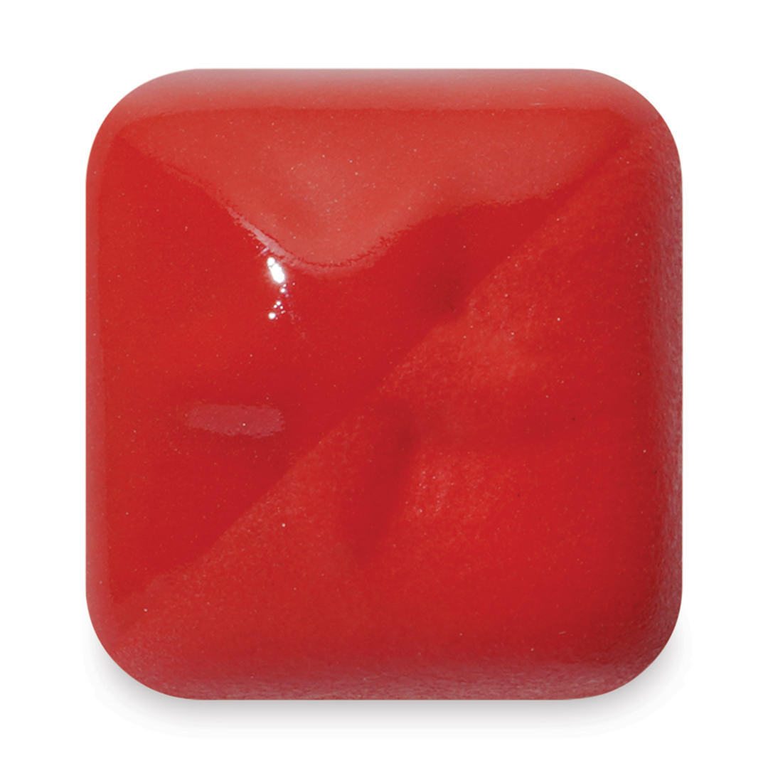 Open in modal - Laguna New Silky Underglaze - Sassy Red, 16 oz fired to cone 6 oxidation