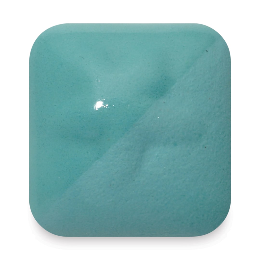 Open in modal - Laguna New Silky Underglaze - Aqua, 4 oz fired to cone 6 oxidation