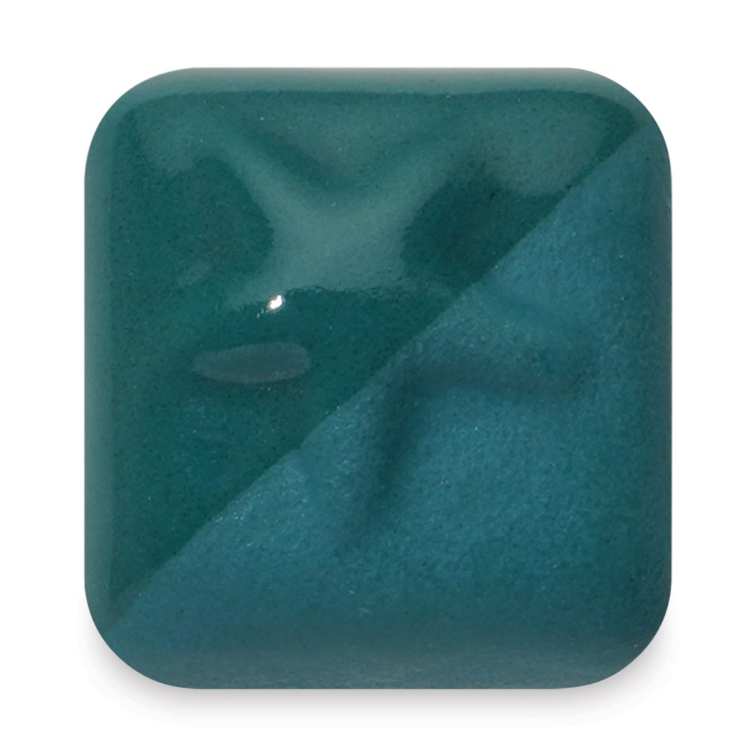 Open in modal - Laguna New Silky Underglaze - Dark Teal, 16 oz fired to cone 6 oxidation