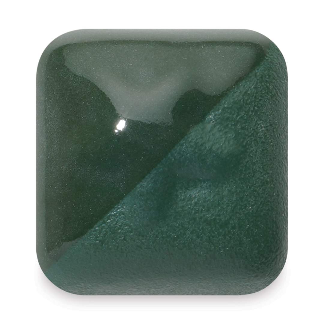 Open in modal - Laguna New Silky Underglaze - Hunter Green, 4 oz fired to cone 6 oxidation