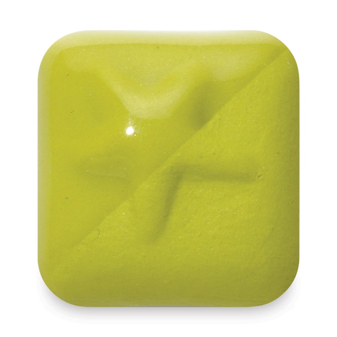Open in modal - Laguna New Silky Underglaze - Chartreuse, 4 oz fired to cone 6 oxidation