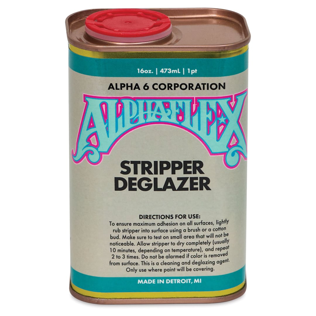 Open in modal - Alpha6 AlphaFlex Leather and Fabric Stripper Deglazer front of packaging