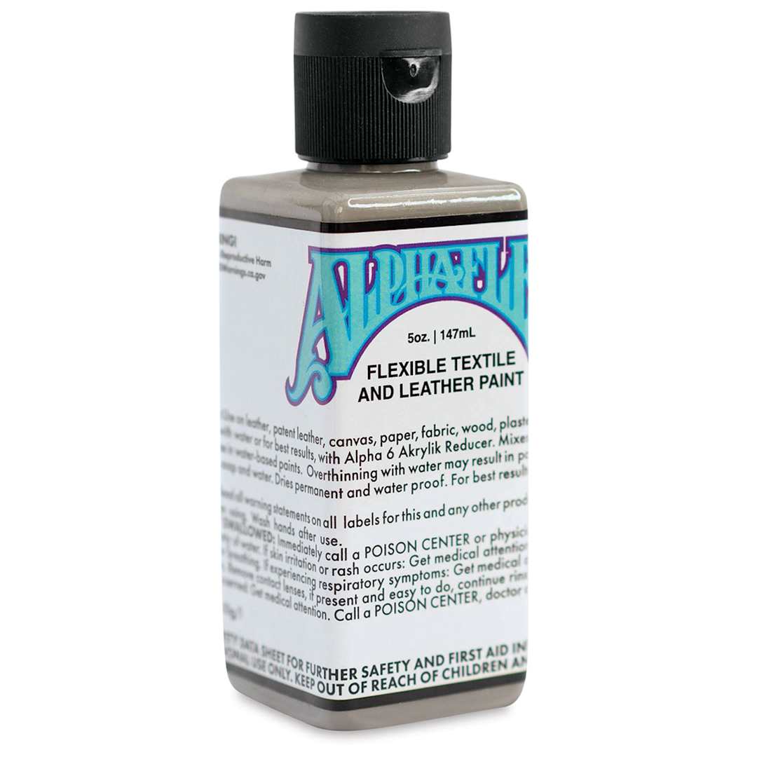 Open in modal - Alpha6 AlphaFlex Textile and Leather Paint - Medium Grey, 147 ml, Bottle