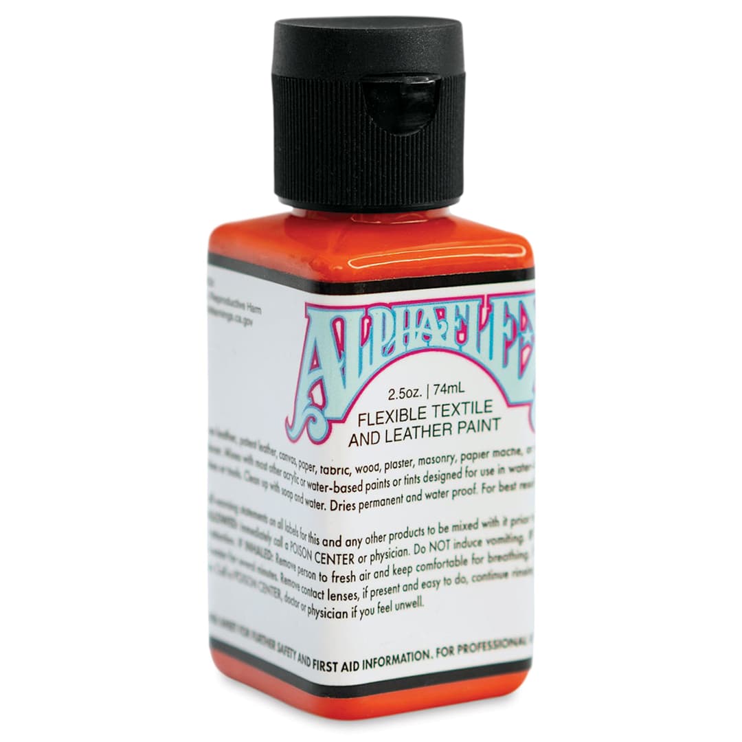 Open in modal - Alpha6 AlphaFlex Textile and Leather Paint - Vermilion, 74 ml, Bottle