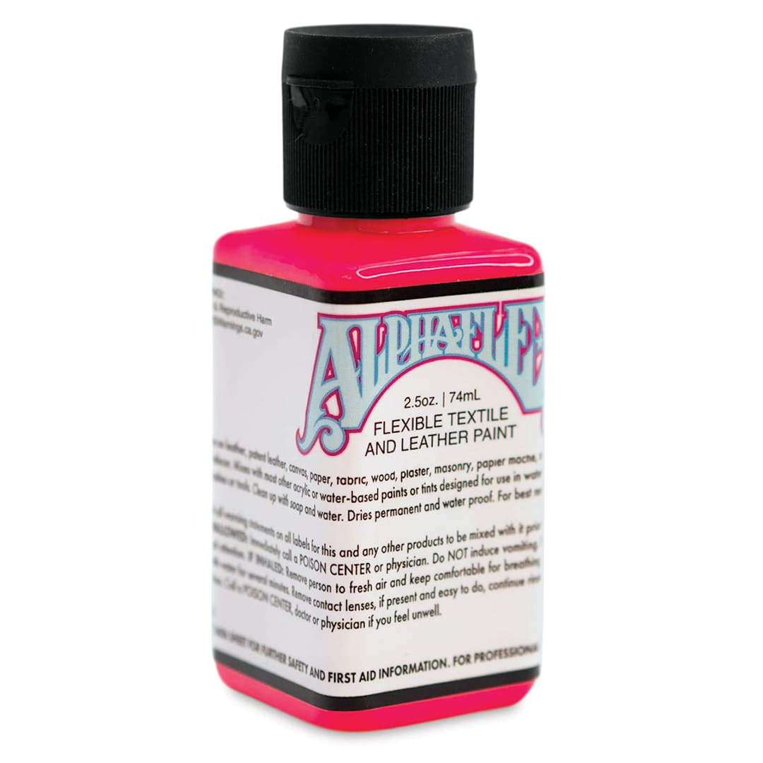 Open in modal - Alpha6 AlphaFlex Textile and Leather Paint - Electroshock Pink, 74 ml, Bottle