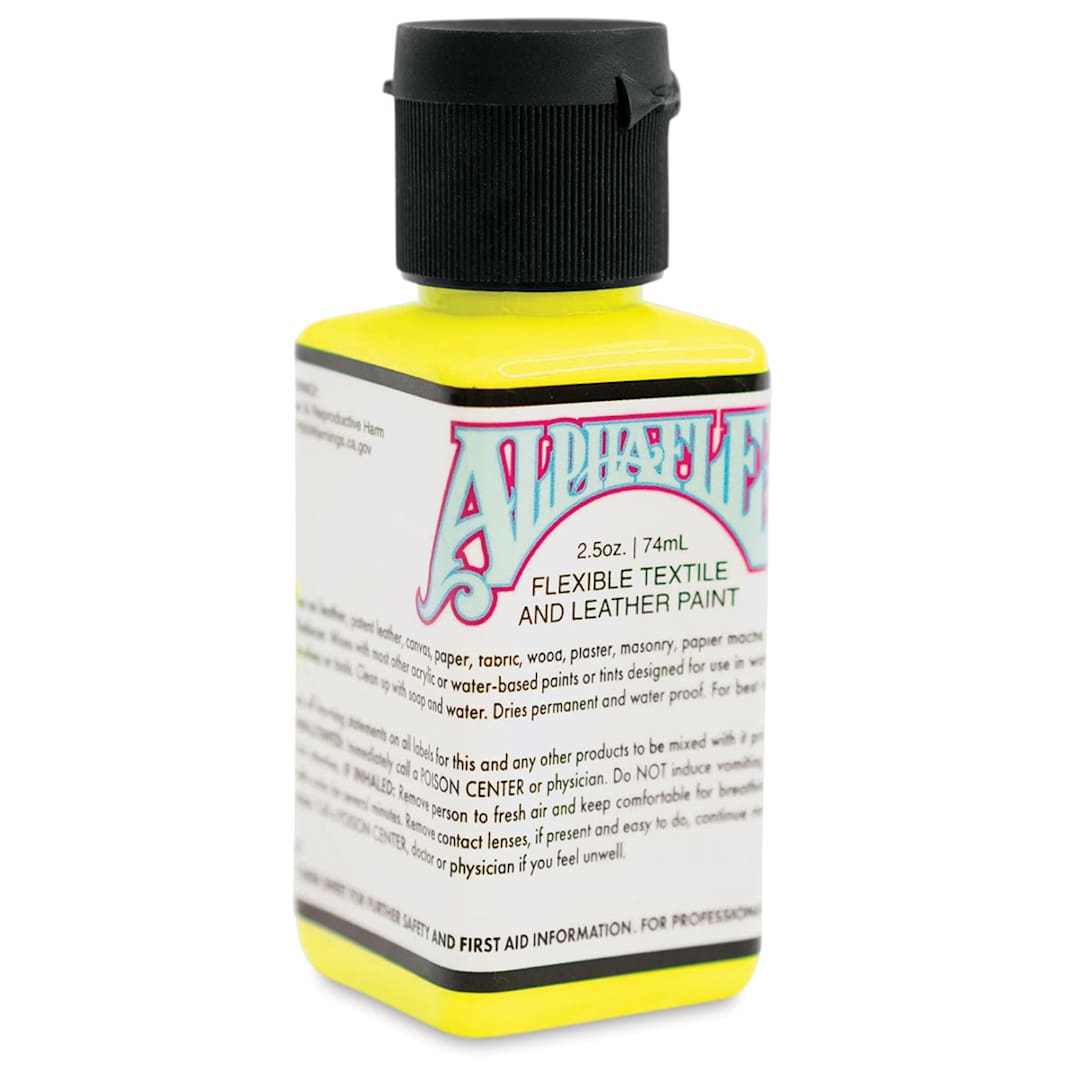Open in modal - Alpha6 AlphaFlex Textile and Leather Paint - Electroshock Yellow, 74 ml, Bottle