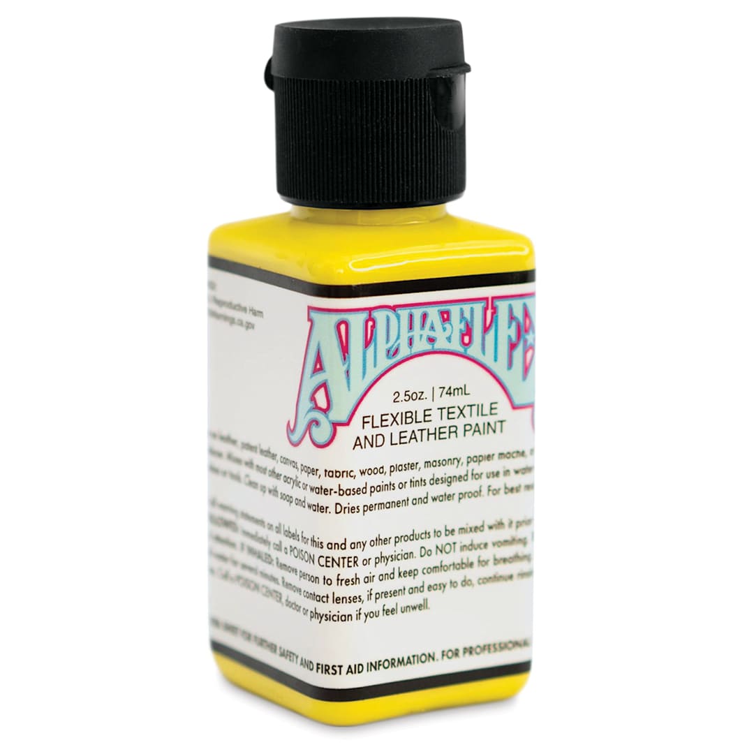 Open in modal - Alpha6 AlphaFlex Textile and Leather Paint - Alpha Yellow, 74 ml, Bottle
