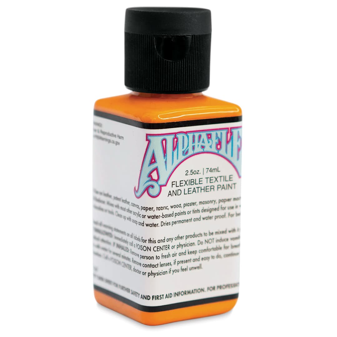 Open in modal - Alpha6 AlphaFlex Textile and Leather Paint - Alpha Orange, 74 ml, Bottle