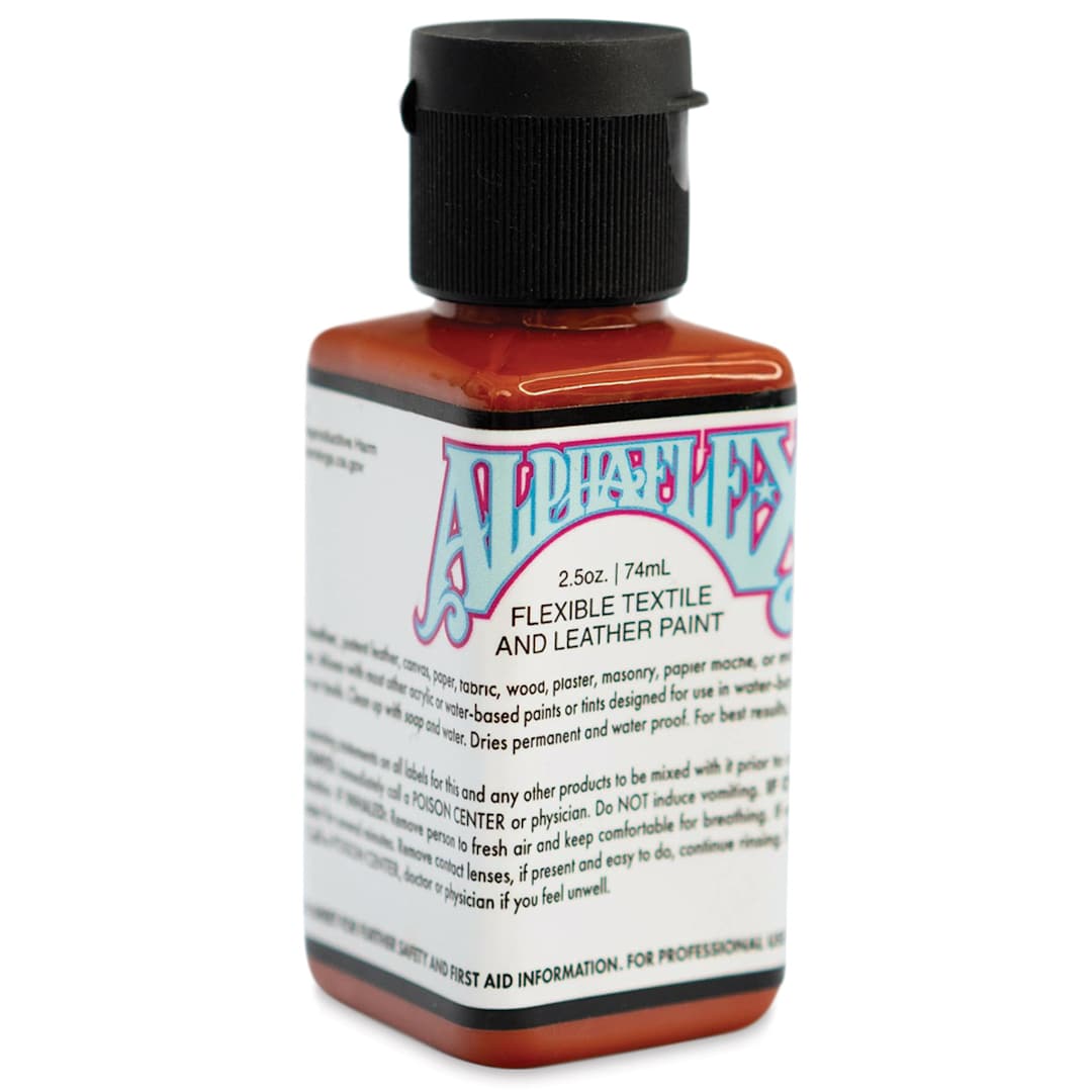 Open in modal - Alpha6 AlphaFlex Textile and Leather Paint - Burnt Orange, 74 ml, Bottle