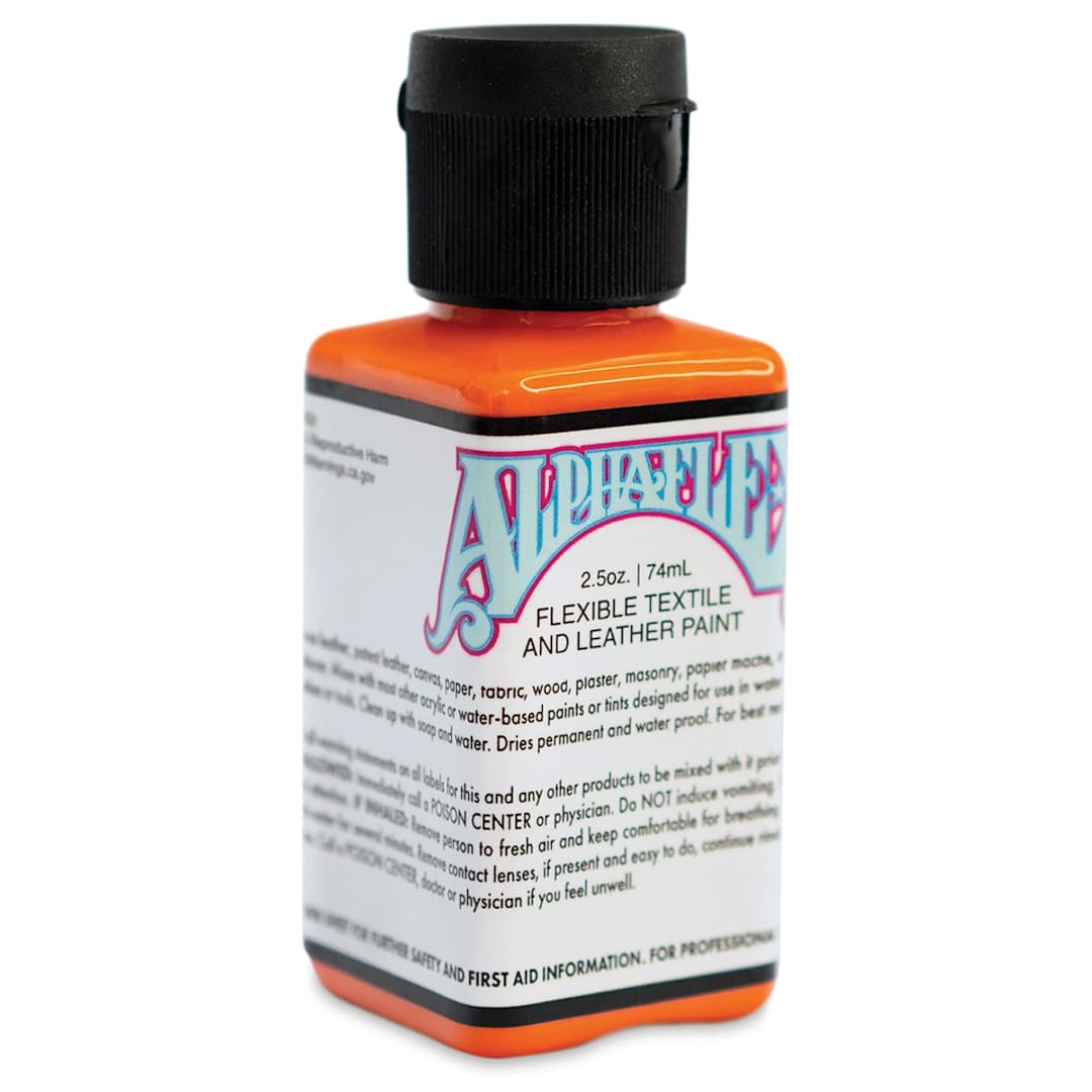 Open in modal - Alpha6 AlphaFlex Textile and Leather Paint - Dark Orange, 74 ml, Bottle