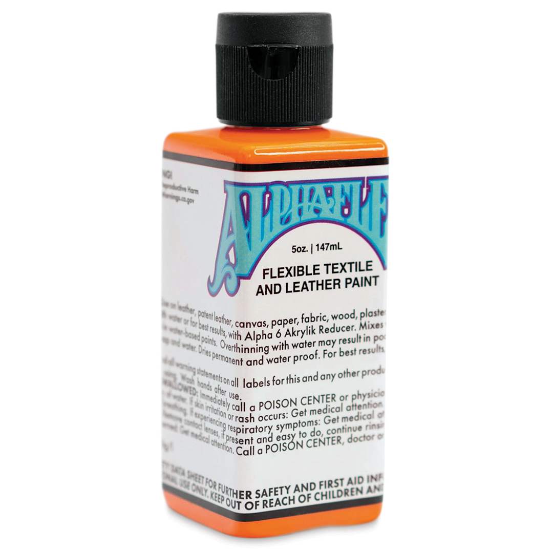 Open in modal - Alpha6 AlphaFlex Textile and Leather Paint - Dark Orange, 147 ml, Bottle
