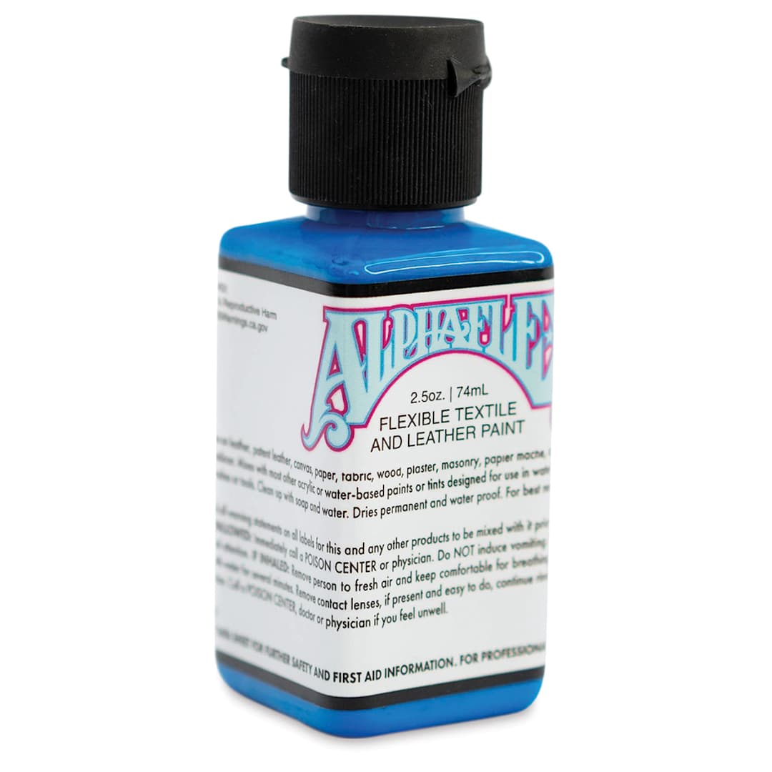 Open in modal - Alpha6 AlphaFlex Textile and Leather Paint - Electroshock Blue, 74 ml, Bottle