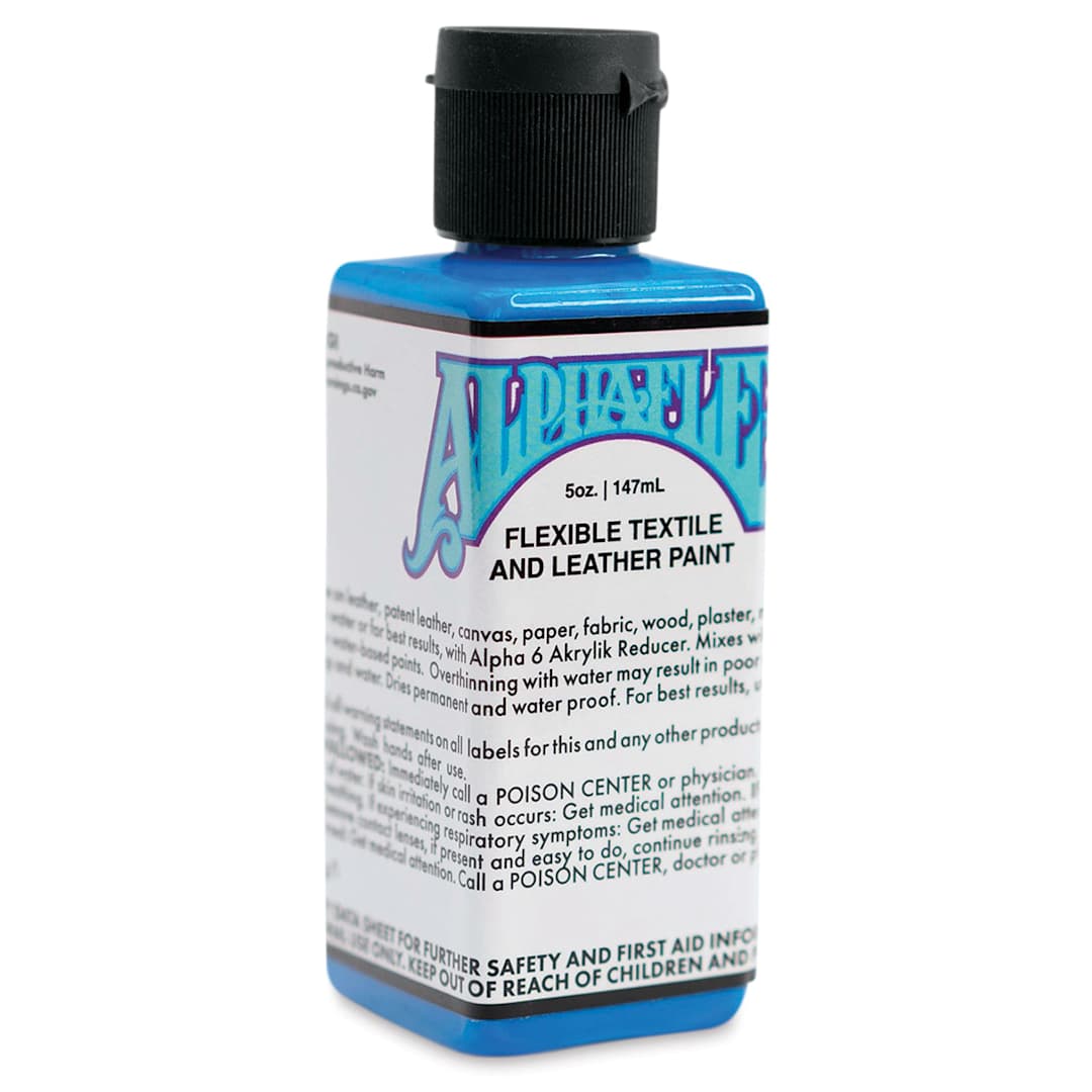 Open in modal - Alpha6 AlphaFlex Textile and Leather Paint - Electroshock Blue, 147 ml, Bottle