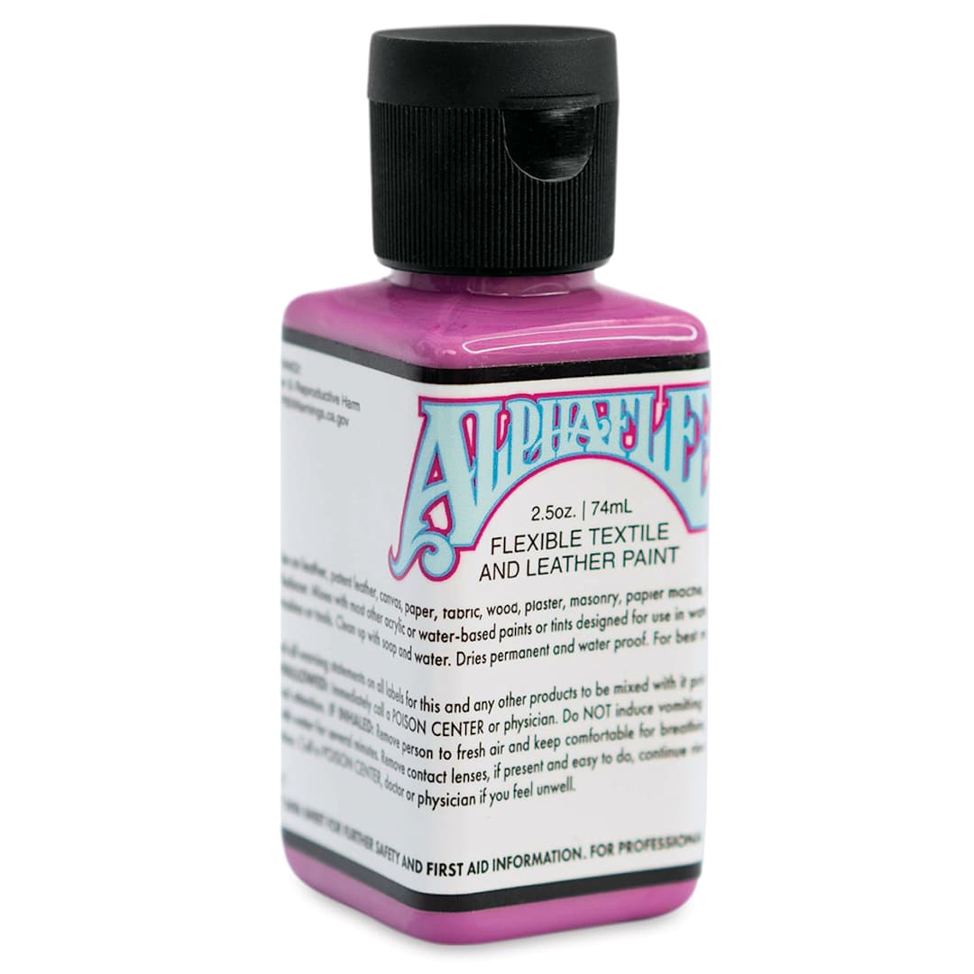 Open in modal - Alpha6 AlphaFlex Textile and Leather Paint - Fuchsia, 74 ml, Bottle