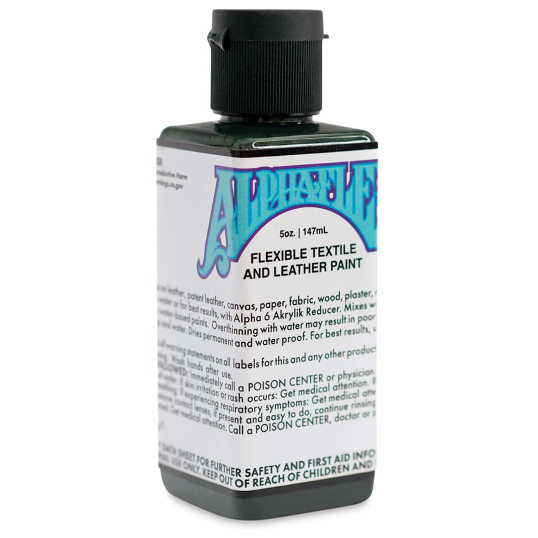 Open in modal - Alpha6 AlphaFlex Textile and Leather Paint - Dark Olive, 147 ml, Bottle