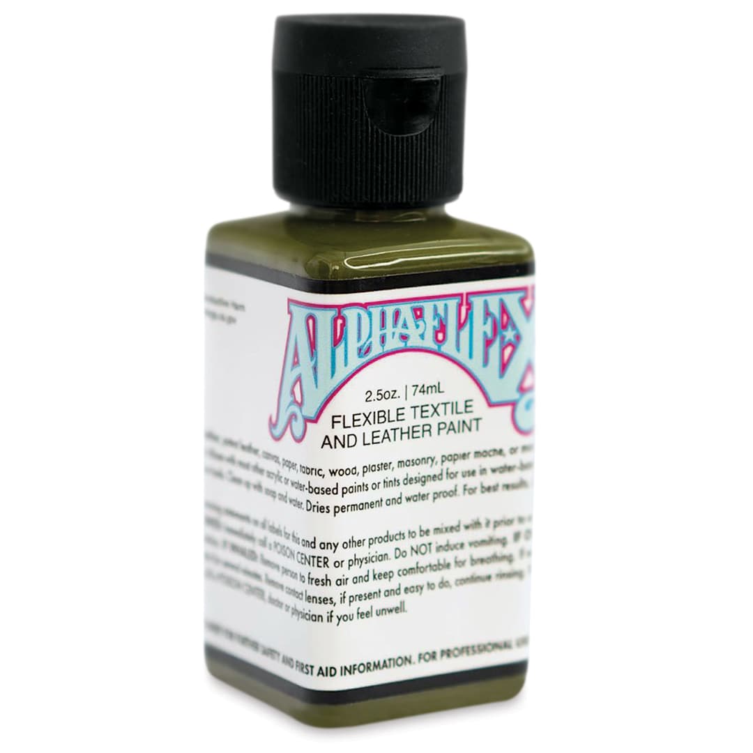 Open in modal - Alpha6 AlphaFlex Textile and Leather Paint - Army Green, 74 ml, Bottle