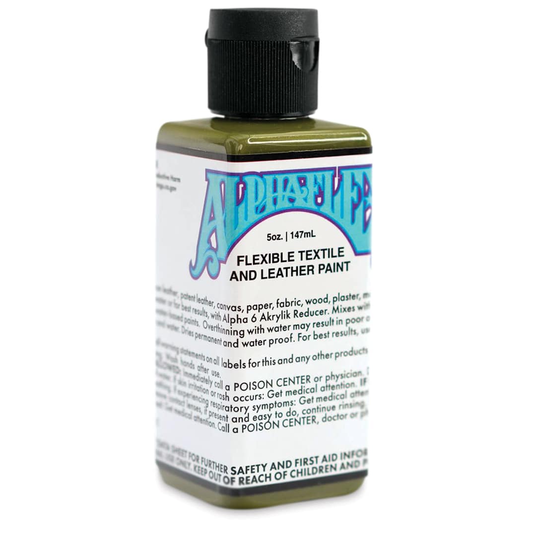 Open in modal - Alpha6 AlphaFlex Textile and Leather Paint - Army Green, 147 ml, Bottle