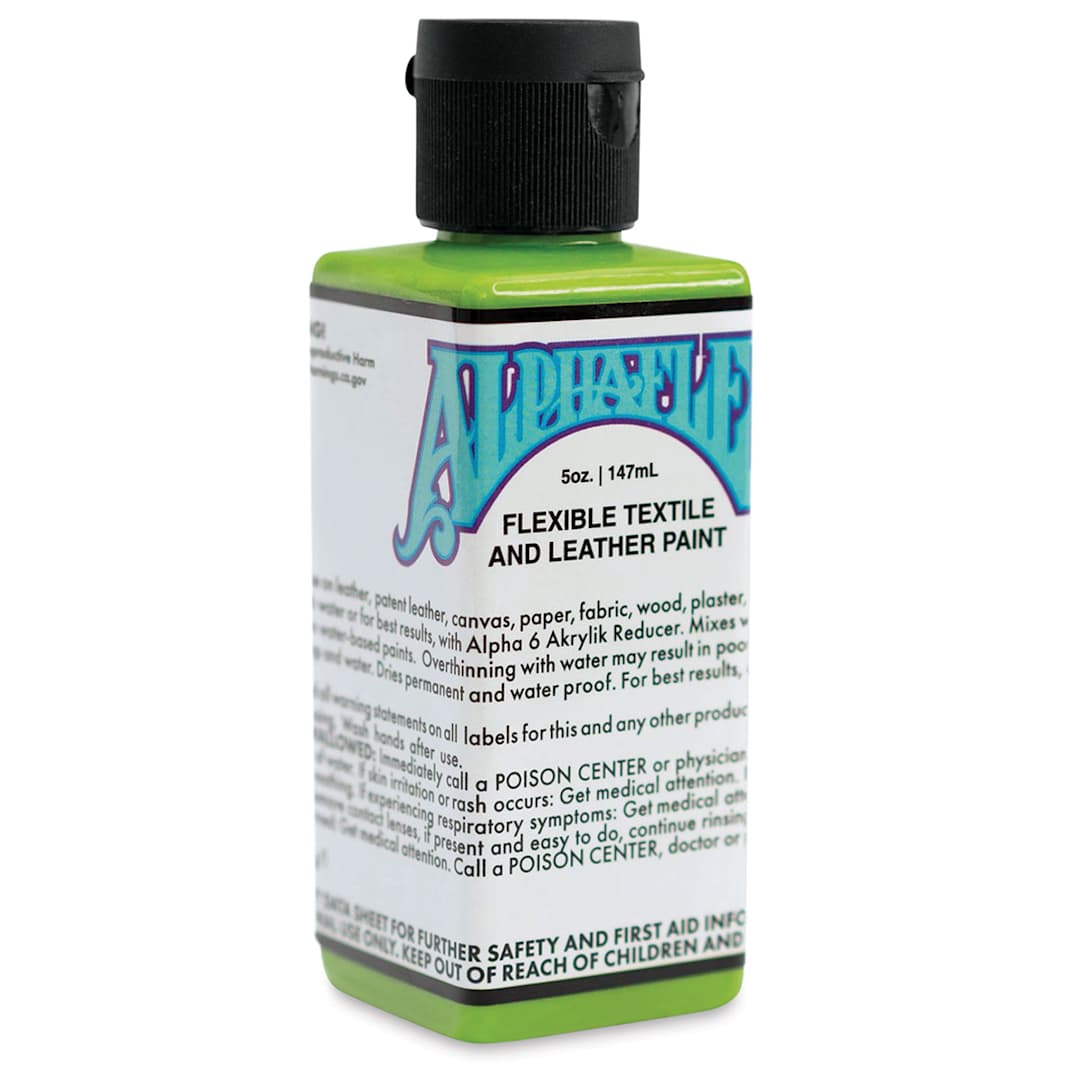 Open in modal - Alpha6 AlphaFlex Textile and Leather Paint - Monster Green, 147 ml, Bottle
