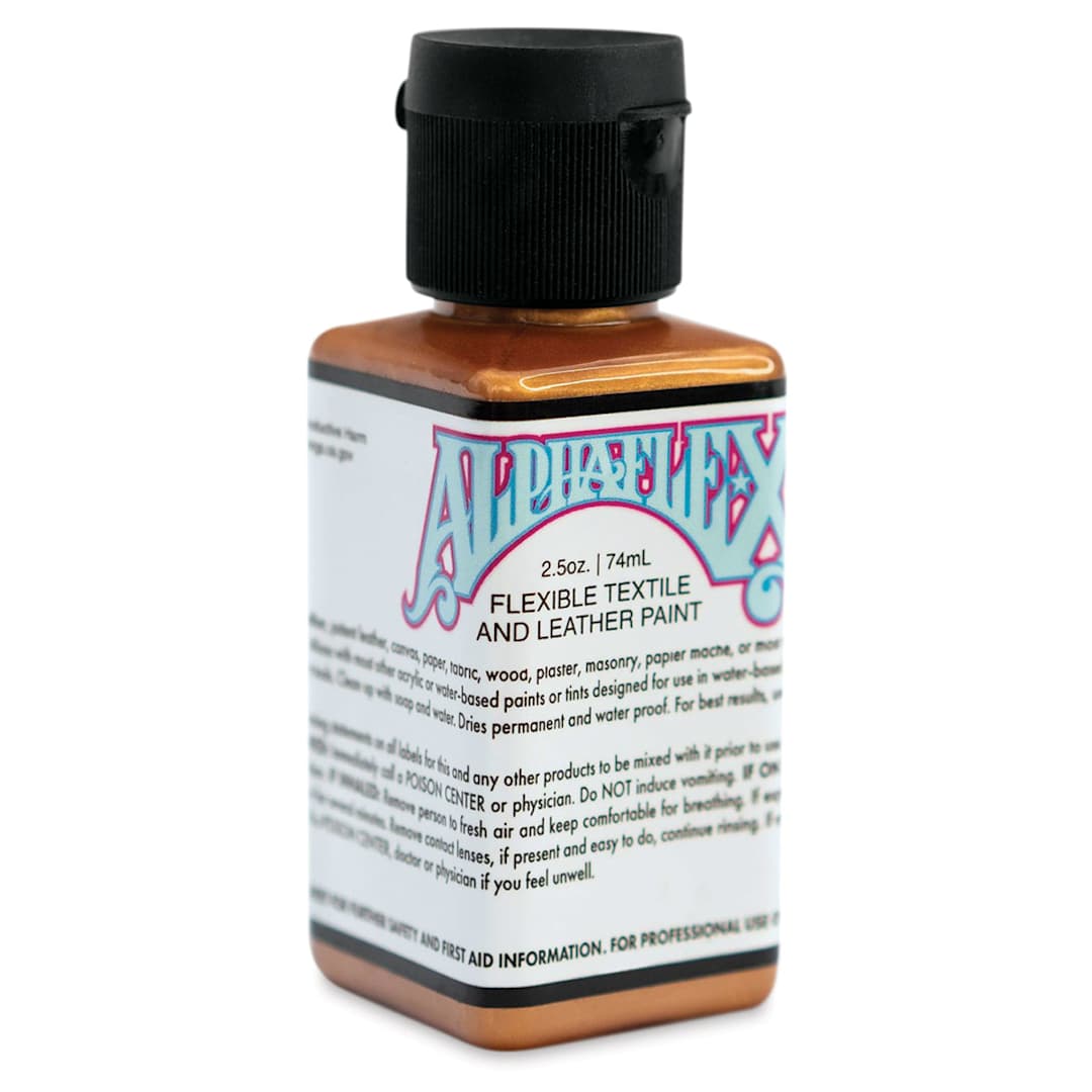 Open in modal - Alpha6 AlphaFlex Textile and Leather Paint - Metallic Bronze, 74 ml, Bottle