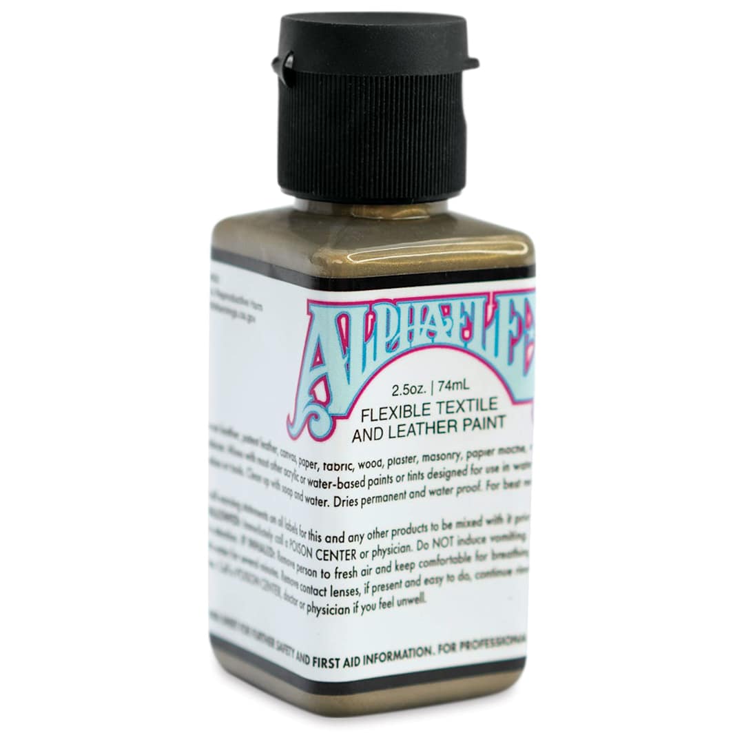 Open in modal - Alpha6 AlphaFlex Textile and Leather Paint - Metallic Antique Gold, 74 ml, Bottle
