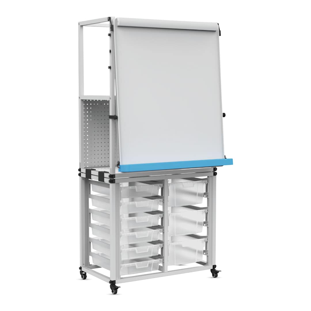 Open in modal - Luxor Modular Teacher Easel with Storage - front, angled view