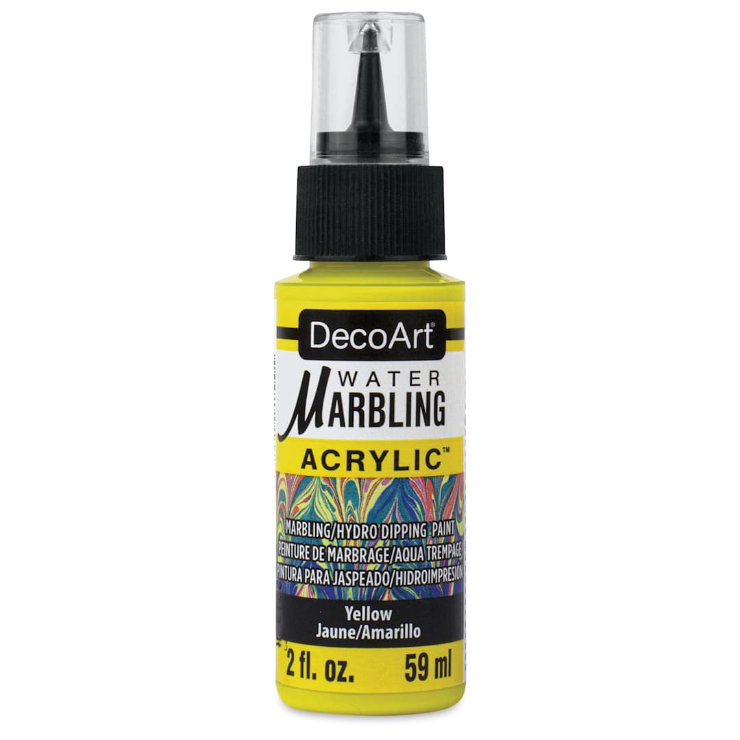 Open in modal - DecoArt Water Marbling Acrylic Paint - Yellow, 2 oz