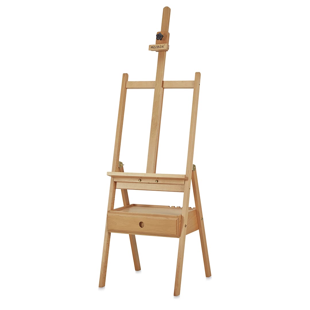 Open in modal - Meeden H-Frame Floor Easel with Storage - 17” W x 17” D, 60" - 75" H