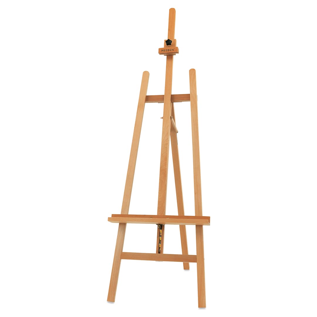 Open in modal - Meeden Large A-Frame Easel - Natural Beech Wood, front view