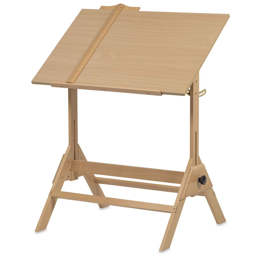Open in modal - Meeden Wood Drafting Table - 35-1/2” W x 23-1/2” L