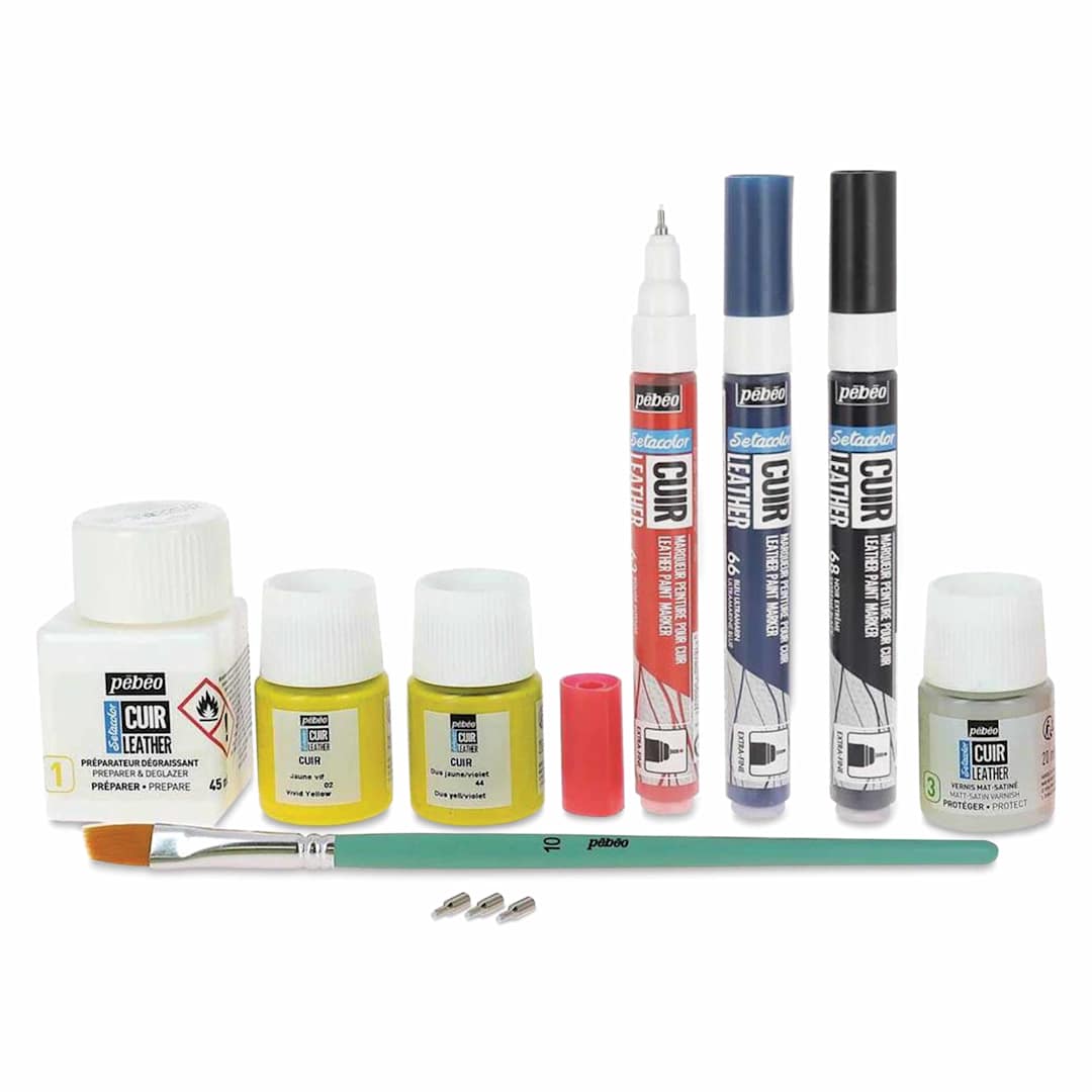 Open in modal - Pebeo Setacolor Leather Paint Set - Set of 11, Sneakers Custom Box
