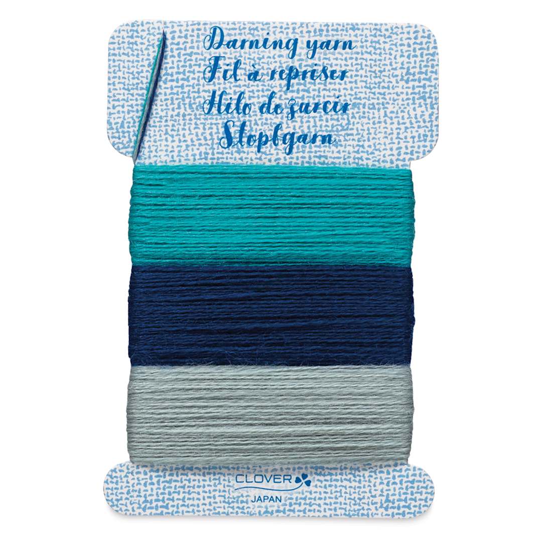 Open in modal - Clover Darning Yarn - Set of 3, Blue, 17.5 yds