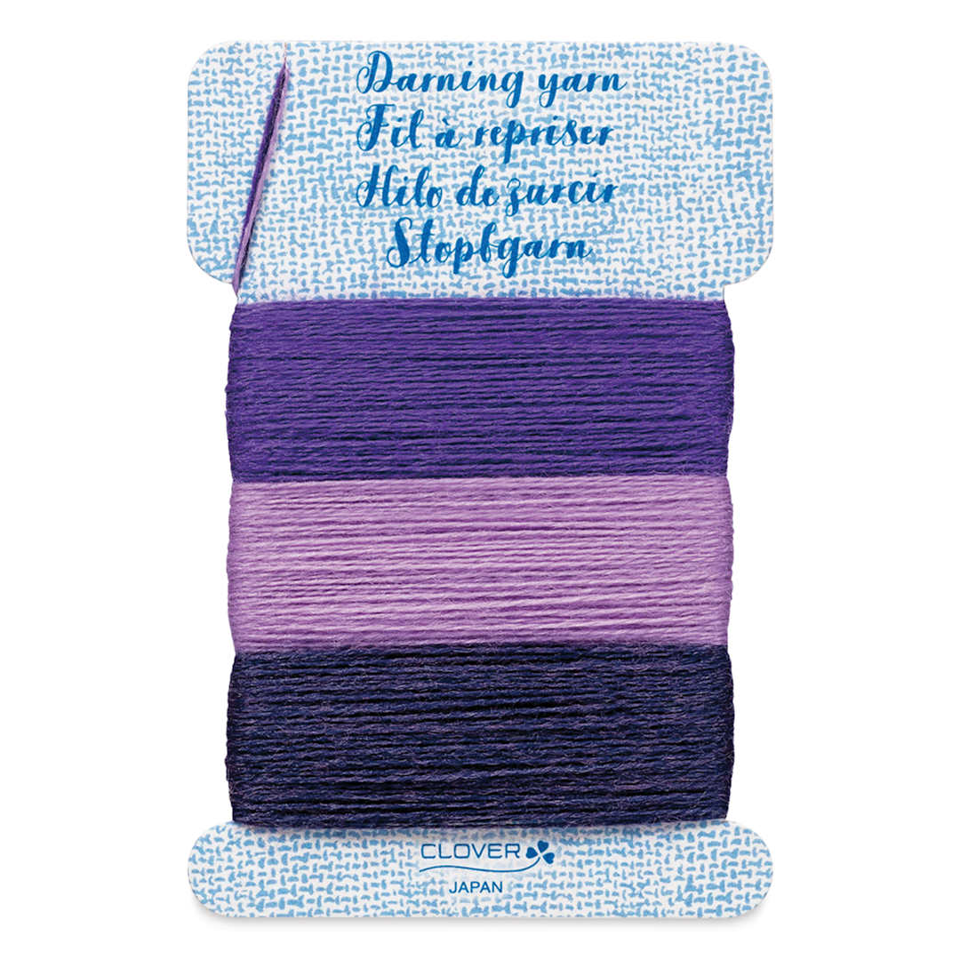 Open in modal - Clover Darning Yarn - Set of 3, Purple, 17.5 yds