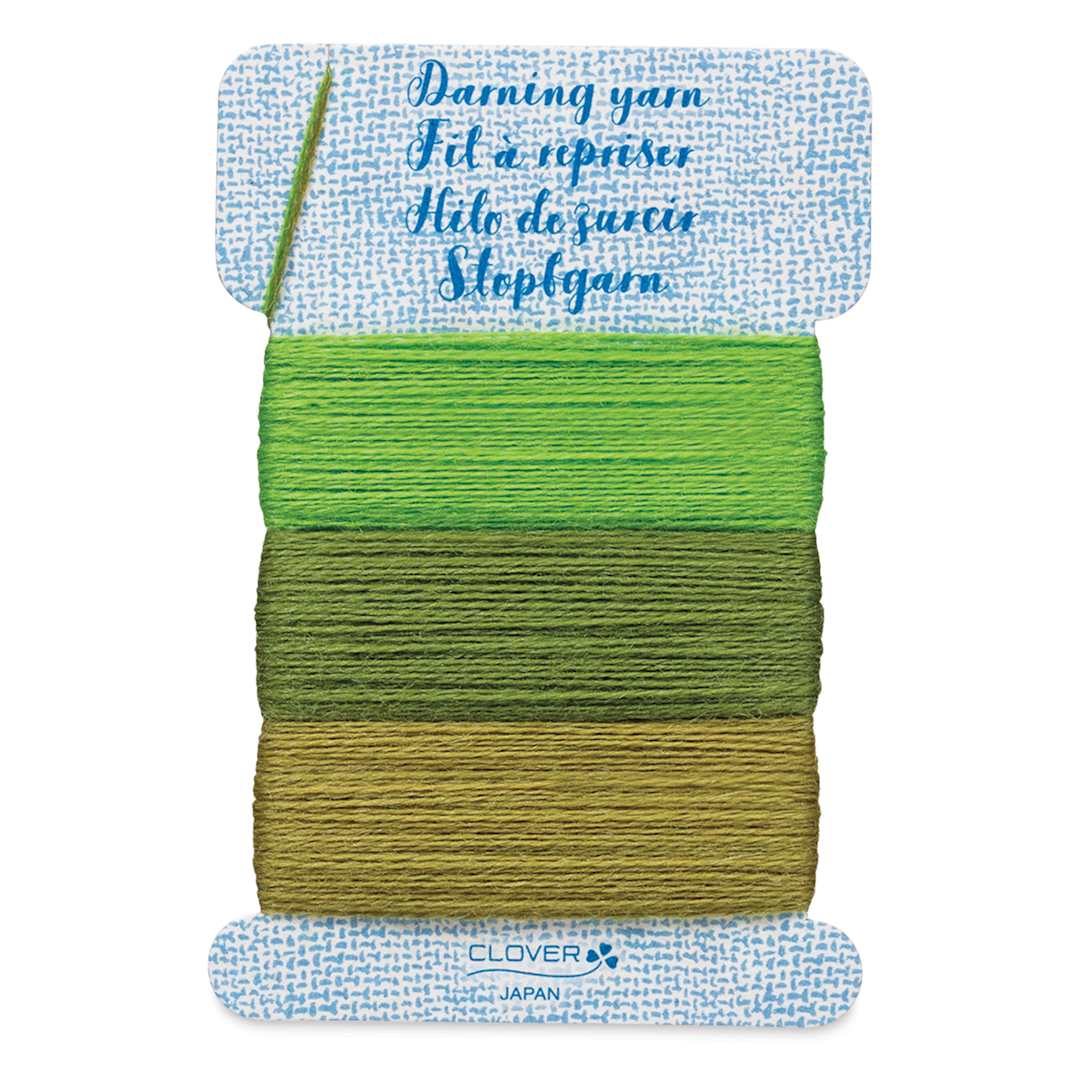 Open in modal - Clover Darning Yarn - Set of 3, Green, 17.5 yds