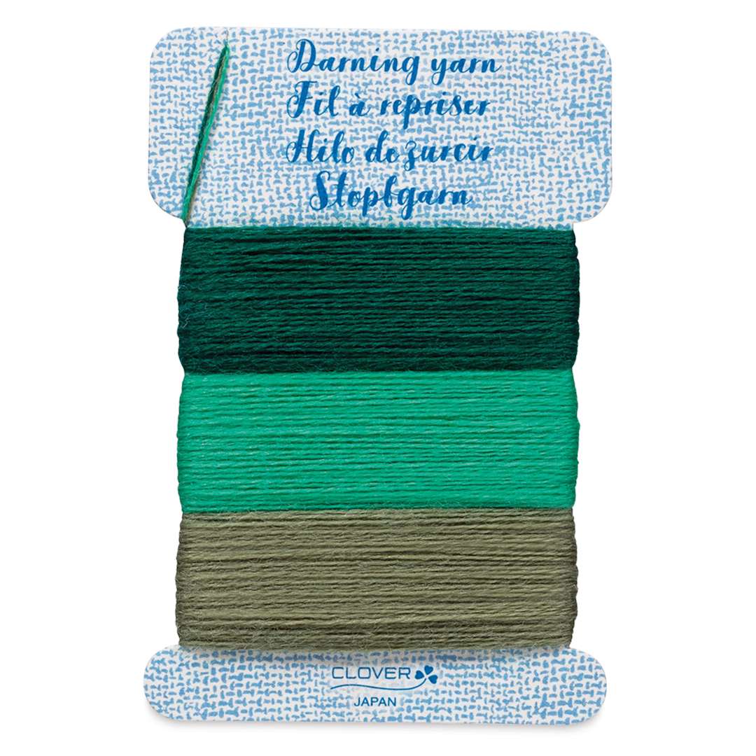 Open in modal - Clover Darning Yarn - Set of 3, Emerald, 17.5 yds