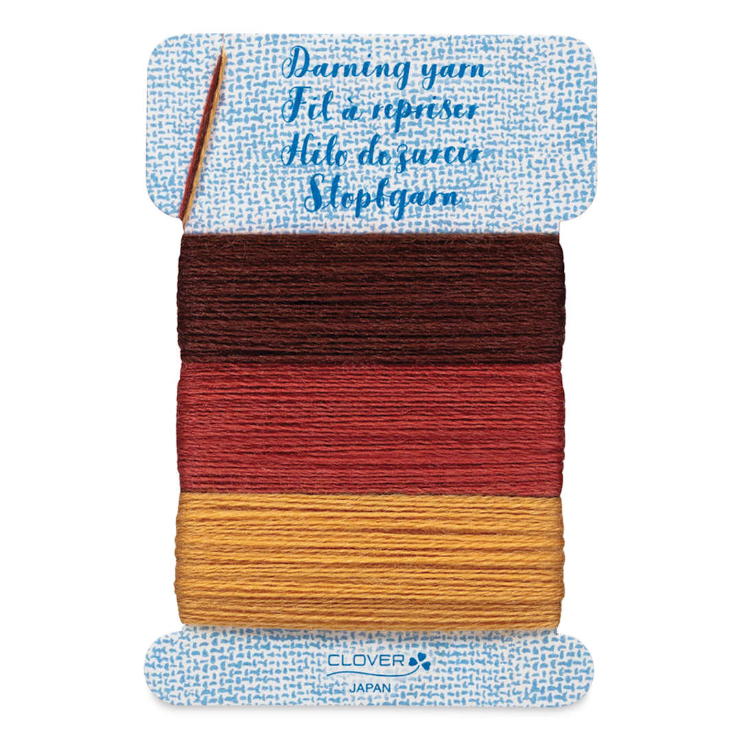 Open in modal - Clover Darning Yarn - Set of 3, Earth, 17.5 yds