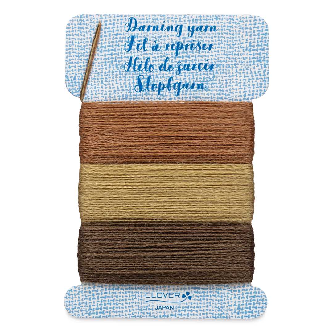 Open in modal - Clover Darning Yarn - Set of 3, Brown, 17.5 yds