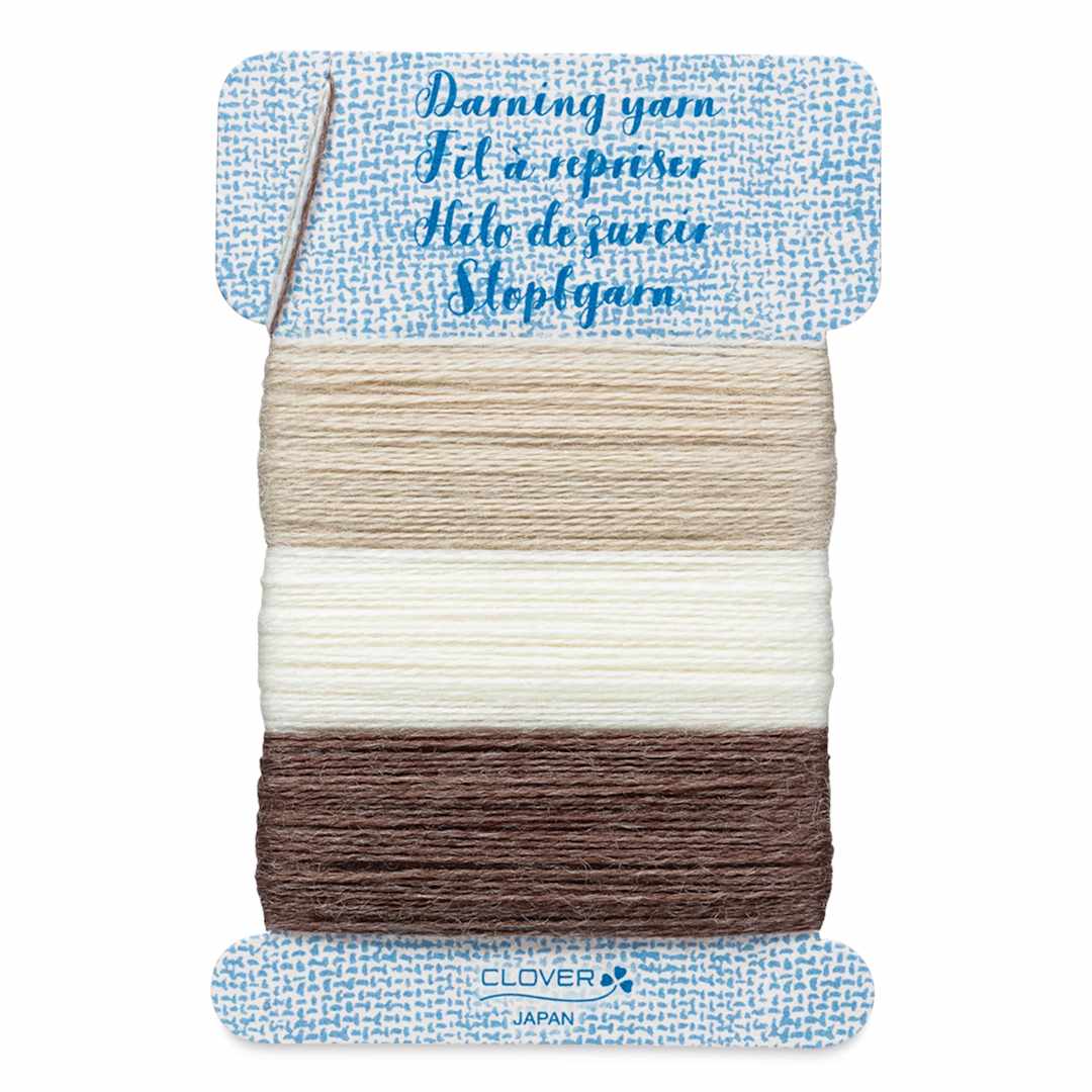 Open in modal - Clover Darning Yarn - Set of 3, Beige, 17.5 yds