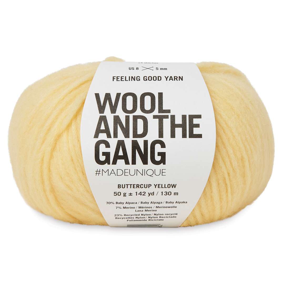 Open in modal - Wool and the Gang Feeling Good Yarn - Buttercup Yellow