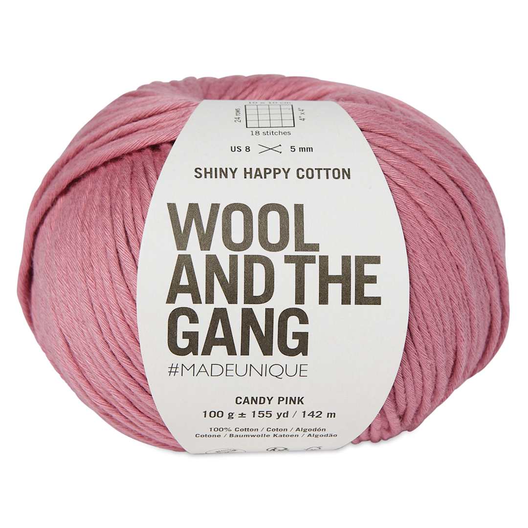 Open in modal - Wool and the Gang Shiny Happy Cotton Yarn - Candy Pink, 155 yds